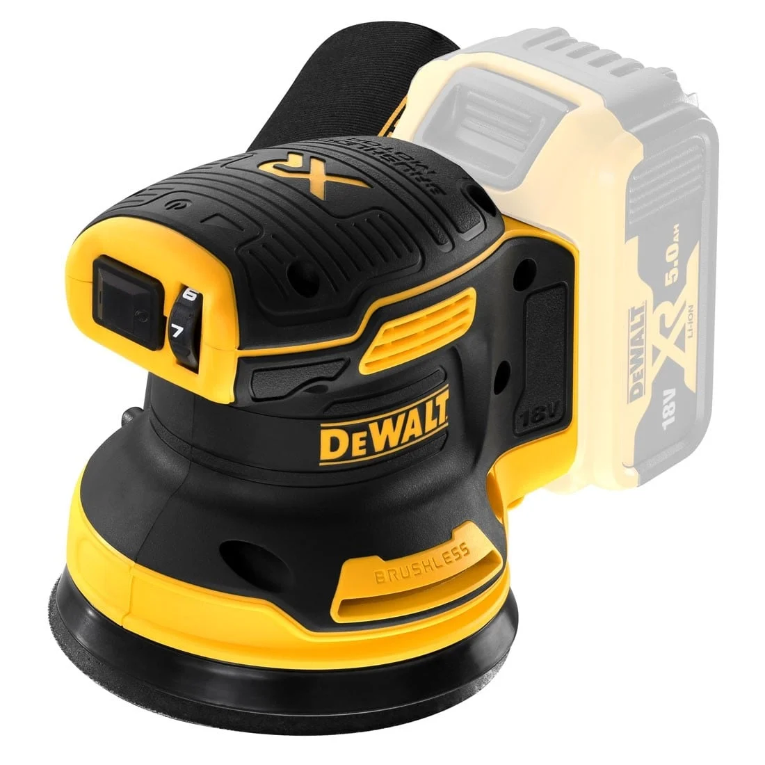 EKSCENTRA SLĪPMAŠĪN DCW210N 18V 125MM BL