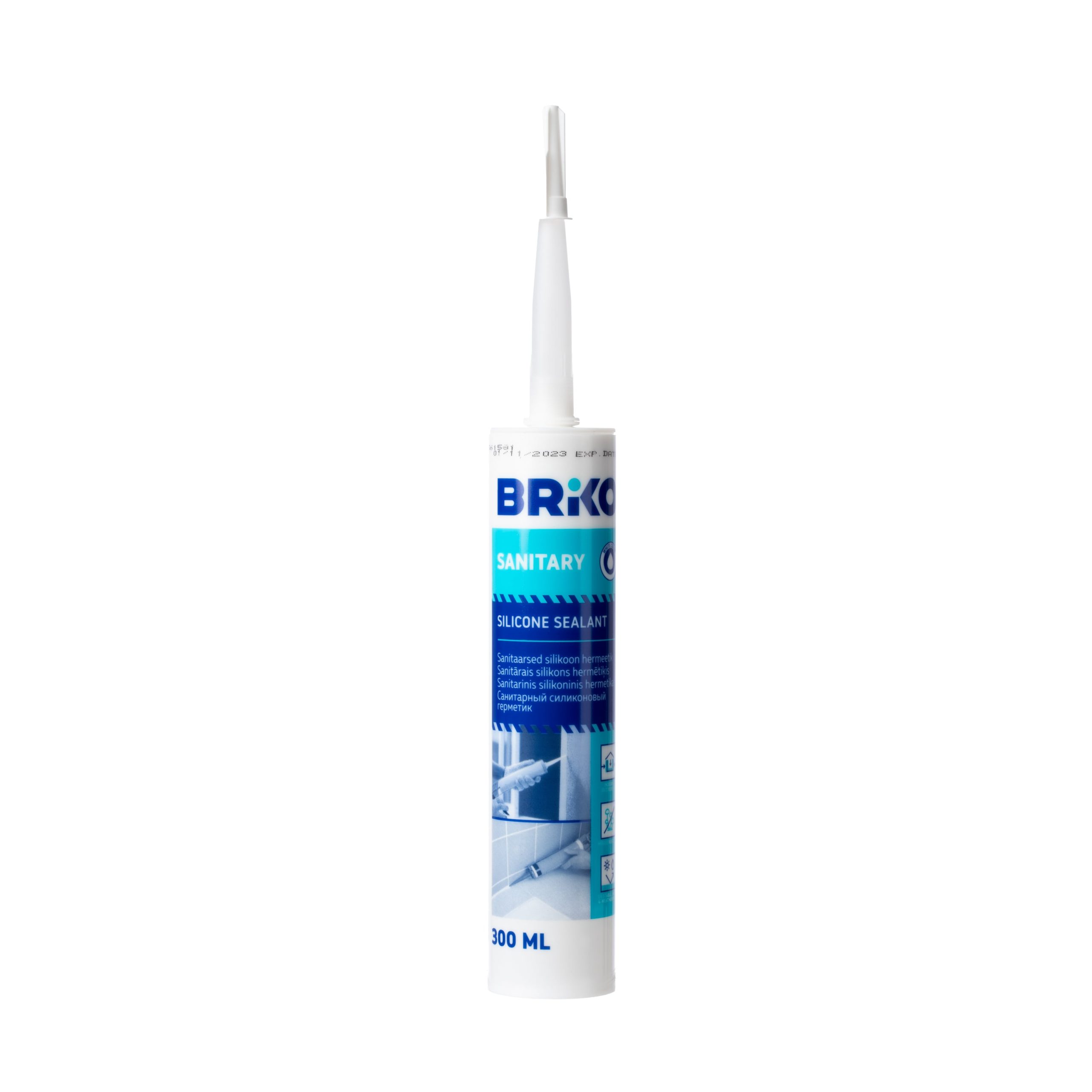 BRIKO SANITĀRAIS SEALER 300ML BALTS