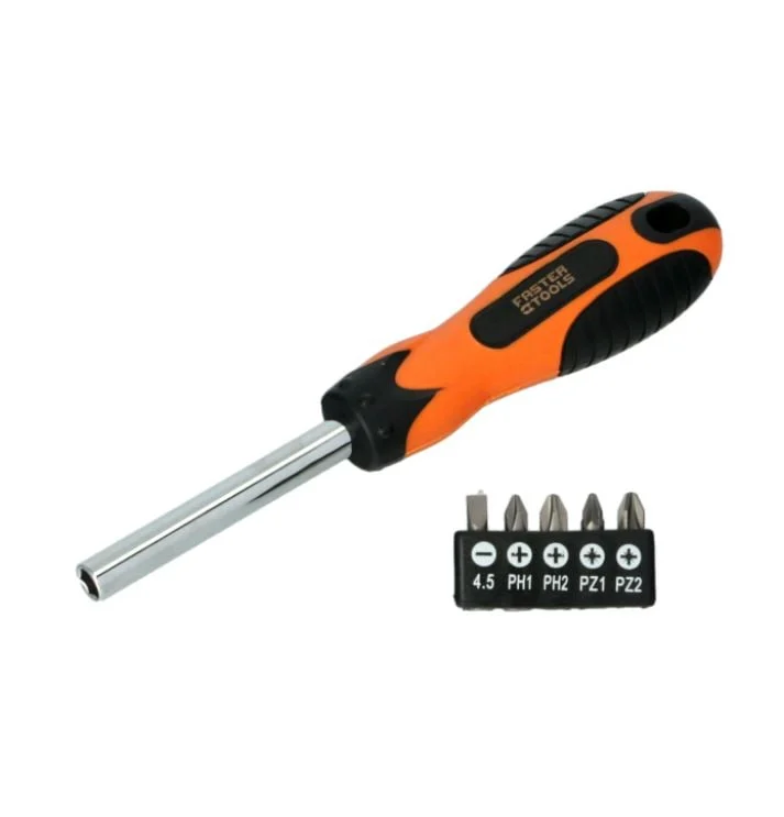 SCREWDRIVER AND BIT SET FASTER