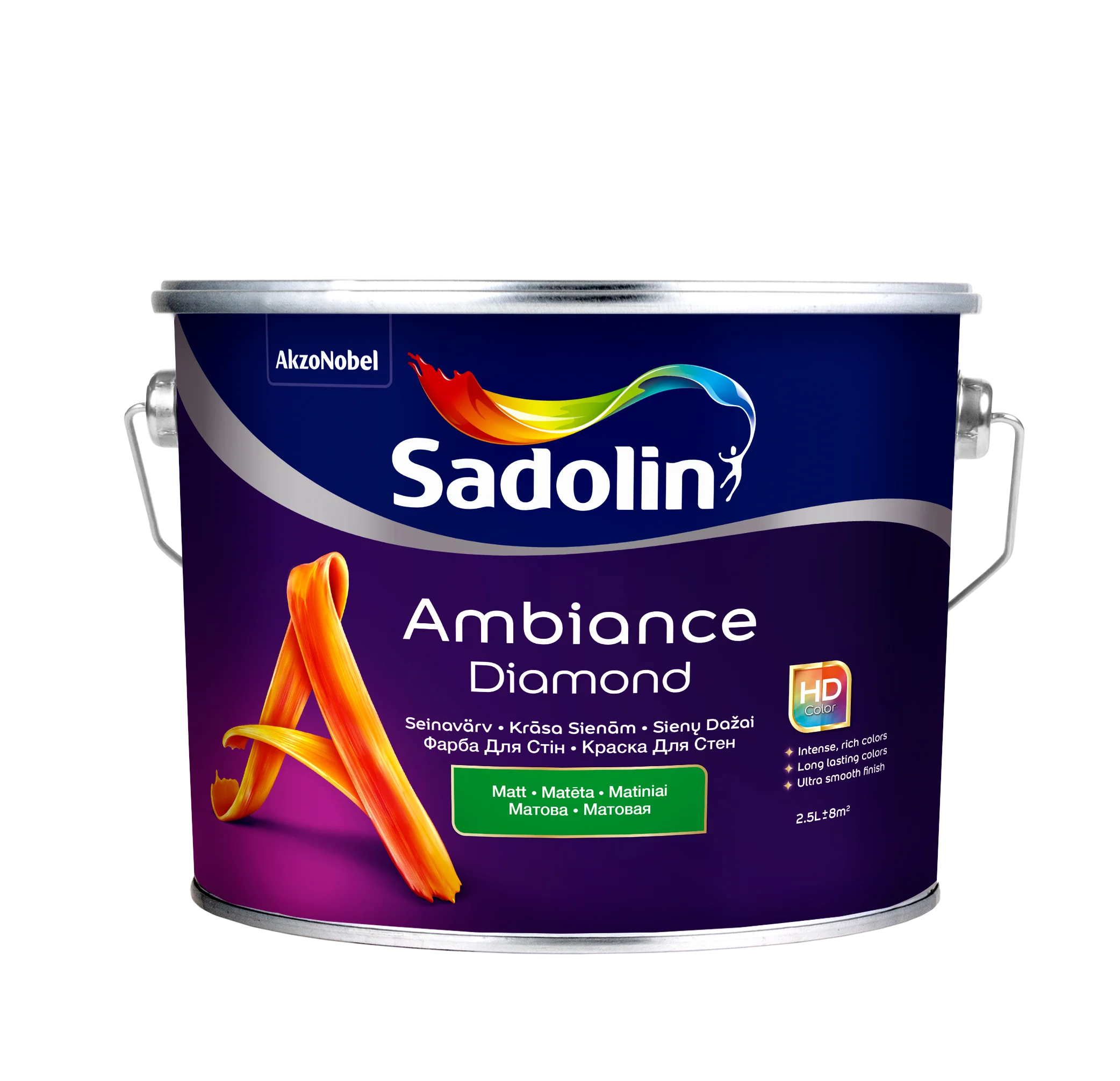 КРАСКА ДЛЯ СТЕН AMBIANCE DIAMOND BW 2,5L