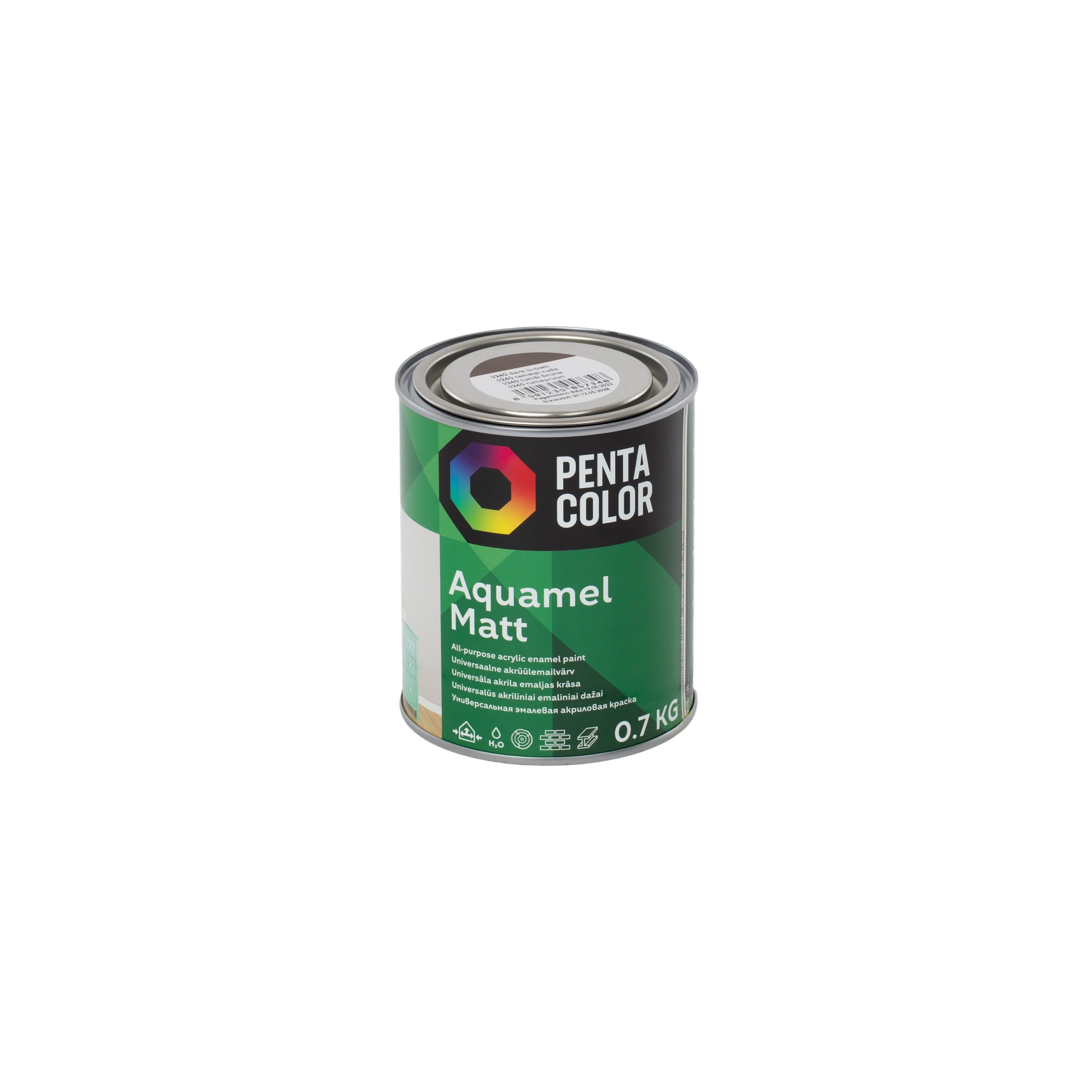 KRĀSA AQUAMEL TUMŠI BRŪN 0.7KG 0240 MAT