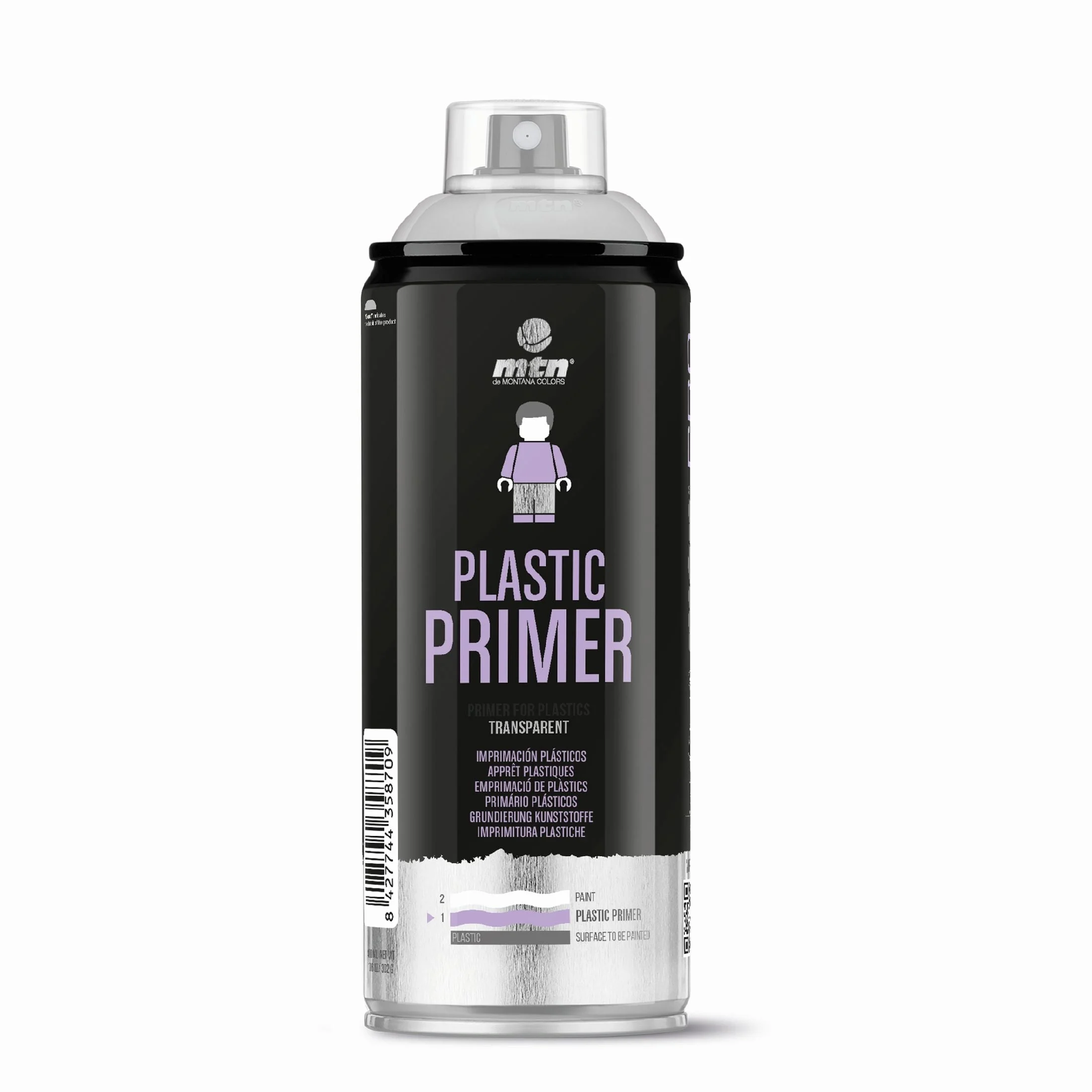 АЭРОЗОЛЬНАЯ ГРУНТОВКА MTN PRO PLASTIC 400ML