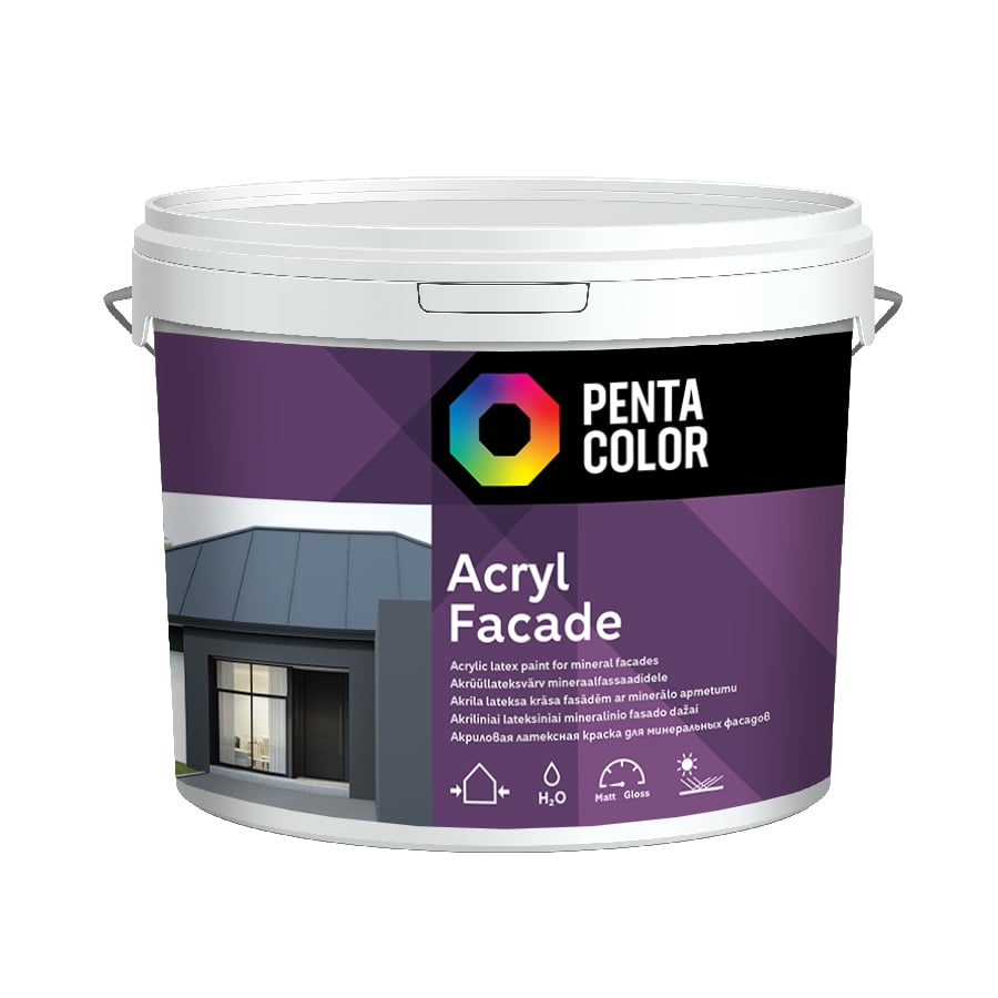 ACRYLIC FACADE PAINT WHITE 10L