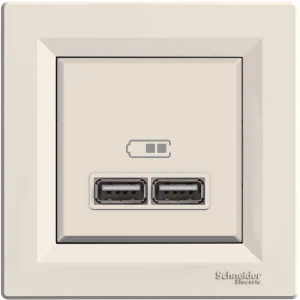 USB KONTAKTLIGZDA ASFORA 2.1A KREM