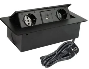 PAGARINĀTĀJS PADZ.2VT+USBA+C 3M MELNS