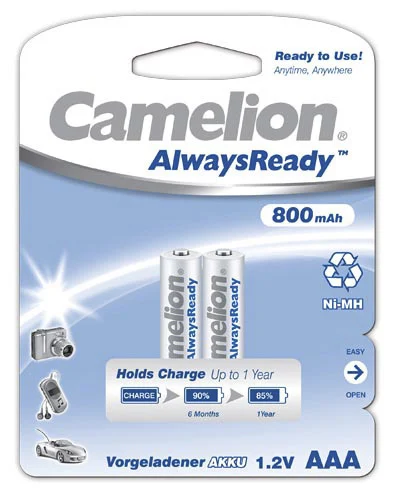 BATERIJAS LĀD. CAMELION AAA 800MAH B2