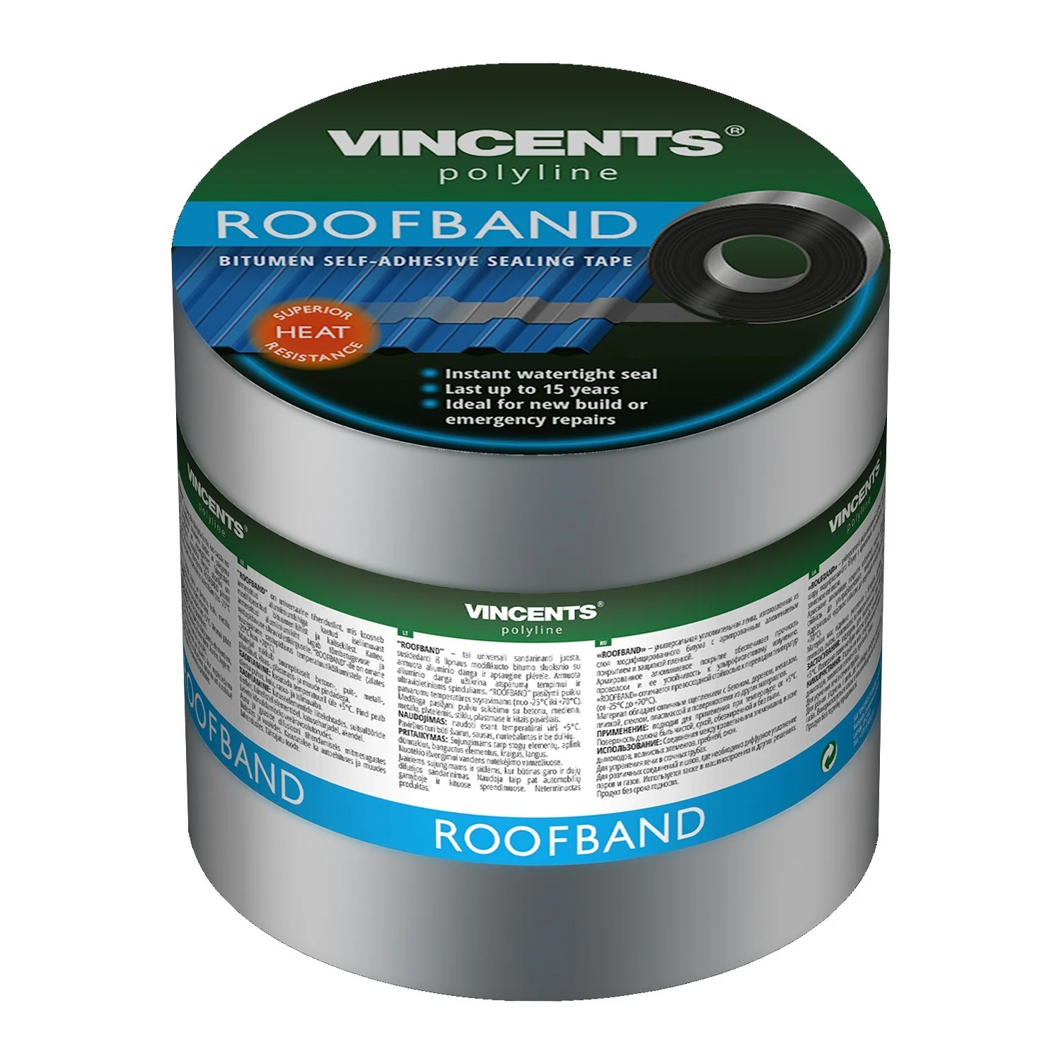 LENTE HERMET. ROOFBAND 10CMX10M ALU
