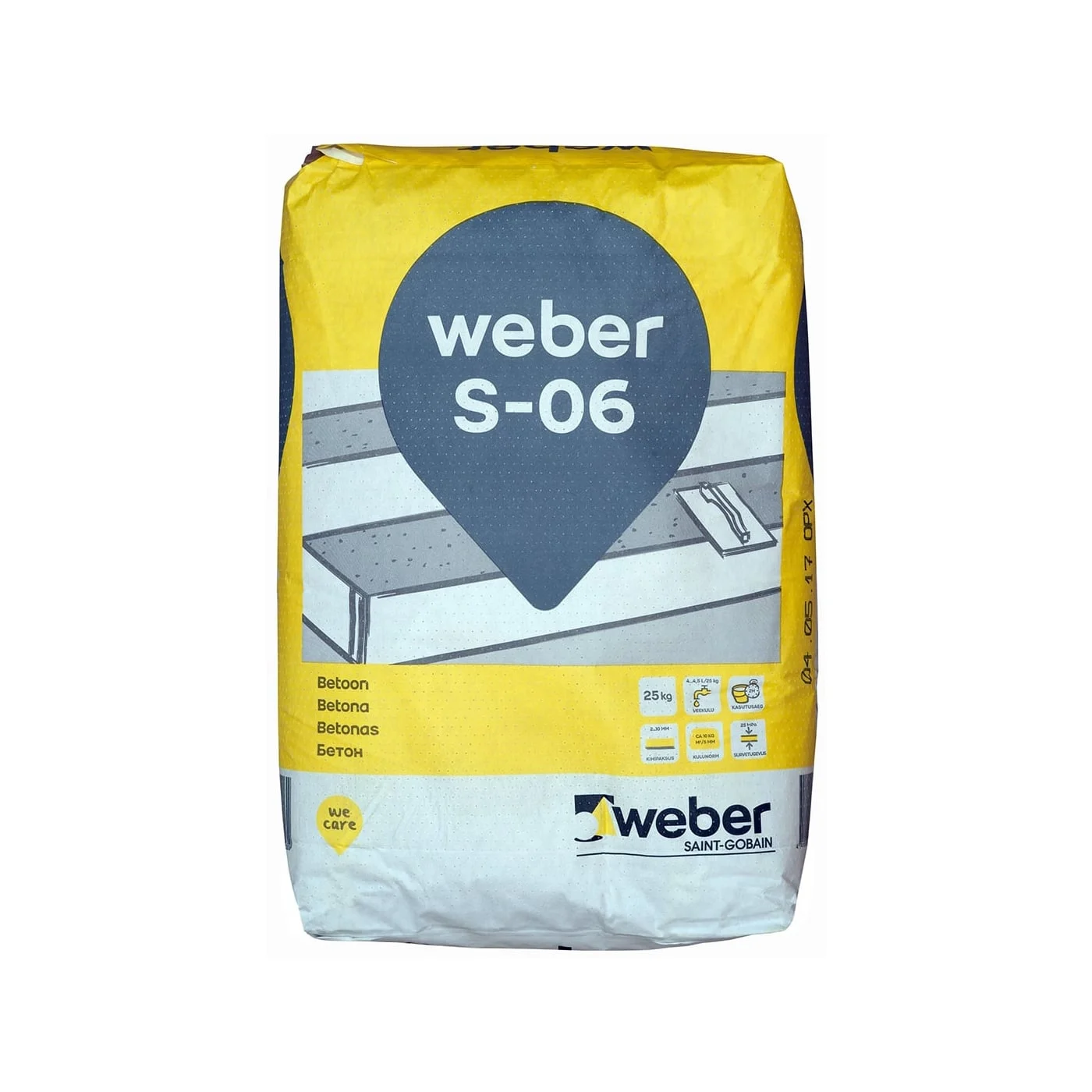 REMONTJAVA ĀTRI CIETĒJOŠA WEBER S06 25KG