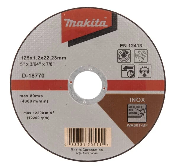 CUTTING DISC 125X1.2 WA60T INOX/STEEL