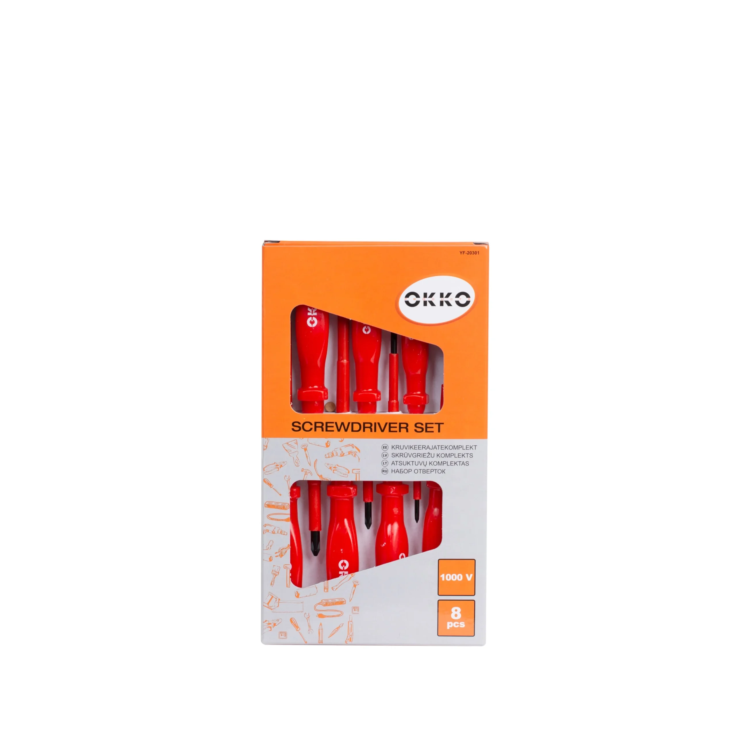 ISOLATED SCREWDRIVER SET.YF20308 8 PCS.