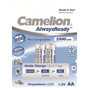 BATERIJAS LĀD. CAMELION AA 2500MAH B2