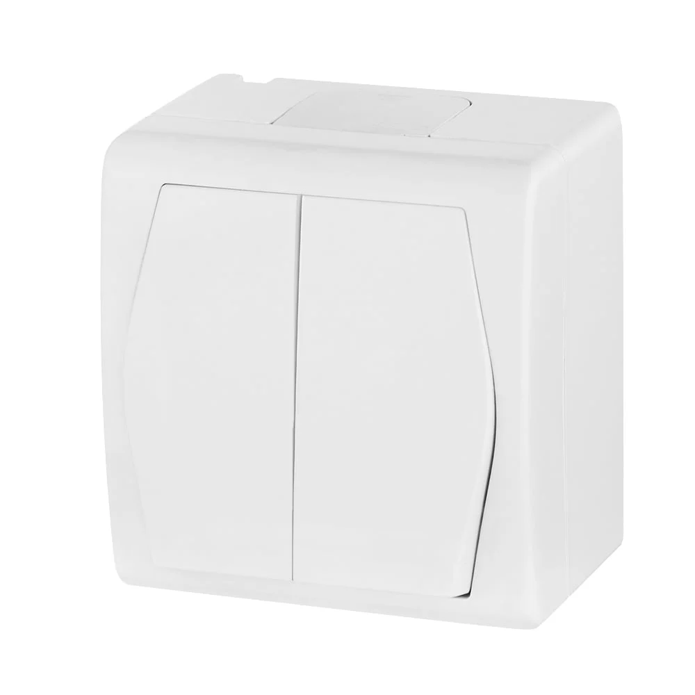 SLĒDZIS HERMES 2 1002-00 1+1 IP44 BALTS