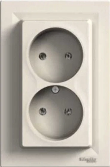 SCHNEIDER ASFORA 1+1 CREAM SOCKET