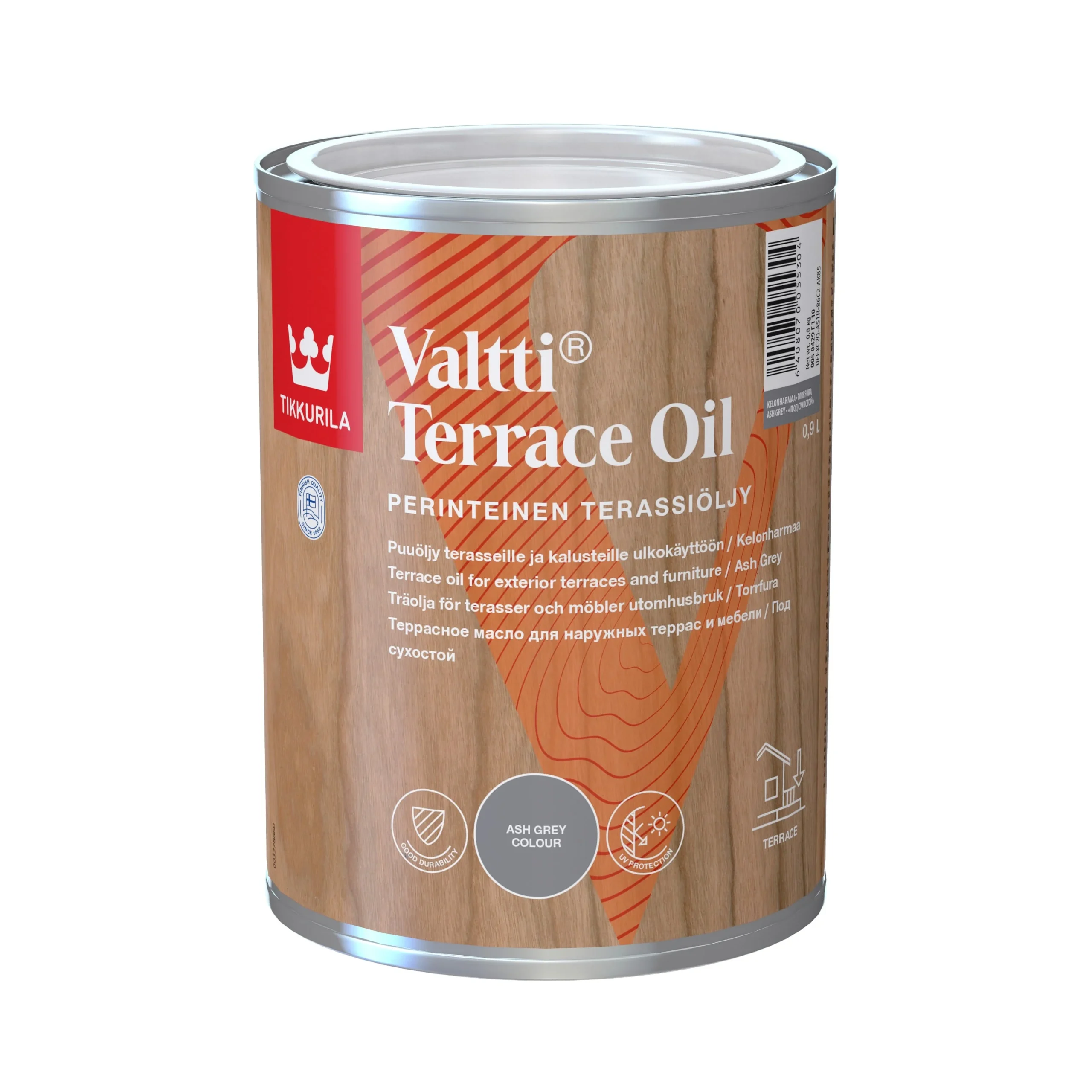 Масло для террасы VALTTI EĻĻA СЕРЫЙ 0.9L