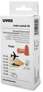 AUSU AIZBĀŽŅI COM4-FIT 33DB 15PĀRI UVEX