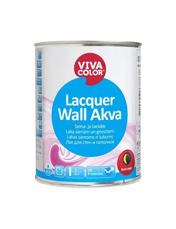 ЛАК ДЛЯ ВНУТРЕННИХ РАБОТ П/МАТ.WALL АКВА 2,7Л