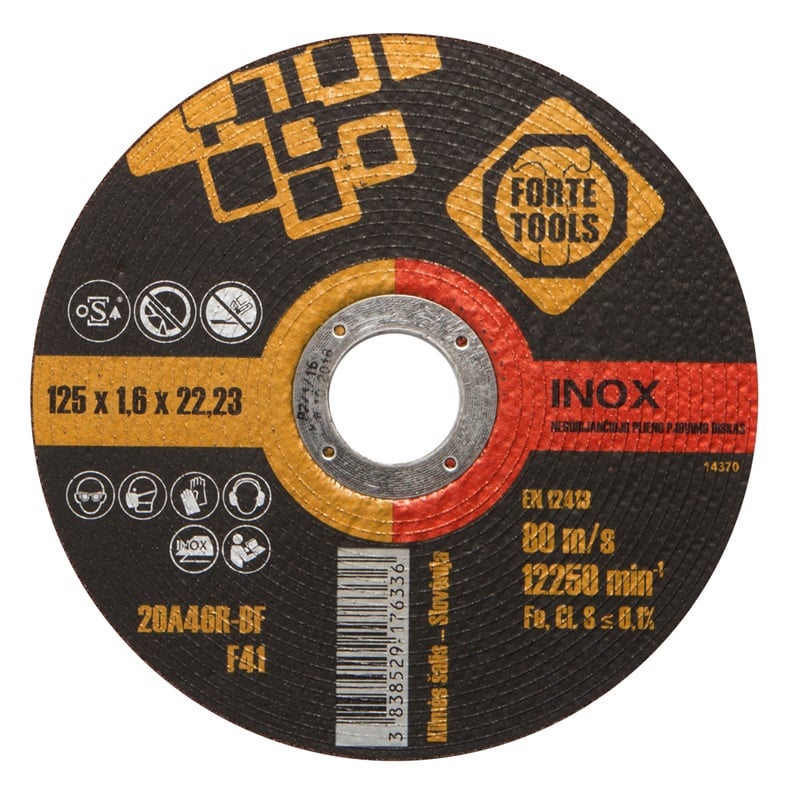 ДИСК ДЛЯ РЕЗКИ 125X1.6X22.23MM FORTE