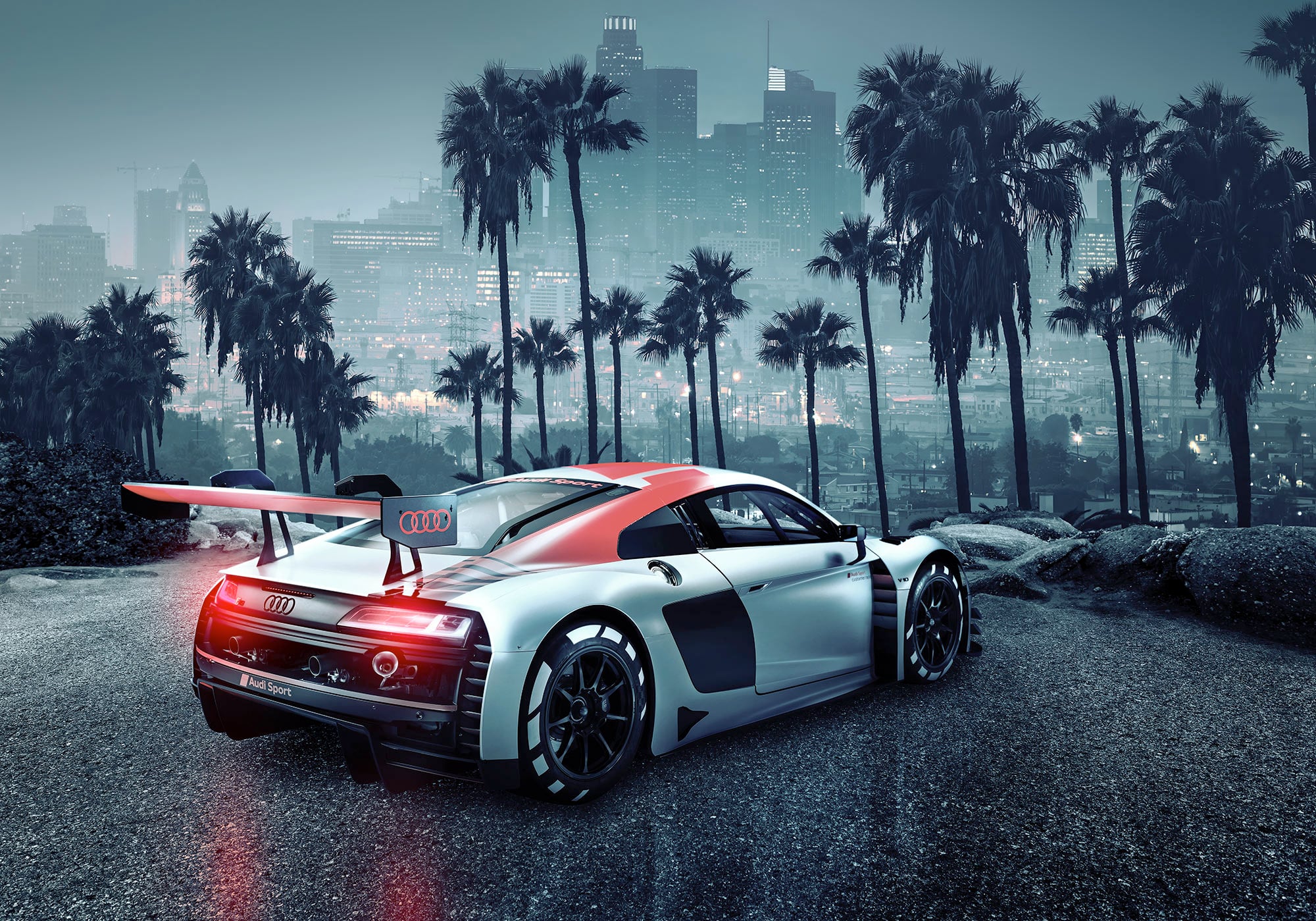 TAPETES FOTO 8-742 368X254CM AUDI R8L.A.