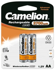 BATERIJAS LĀD. CAMELION AA 2700MAH B2