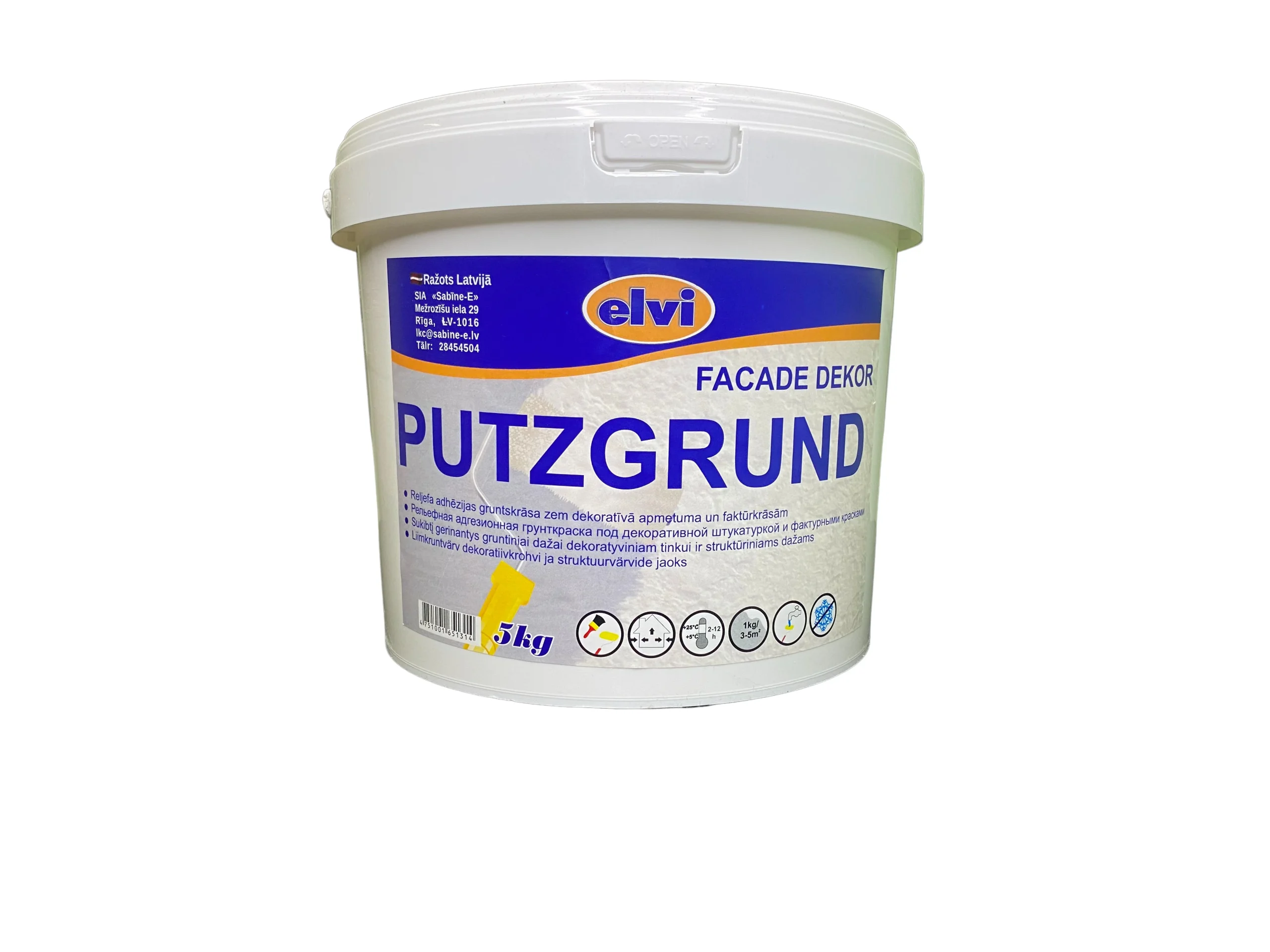 ГРУНТ ДЕКОР ФАСАДА PUTZGRUNTS 5КГ