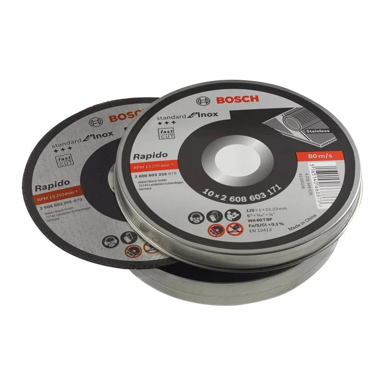 GRIEŠANAS DISKI INOX 10X125X1MM 10GAB