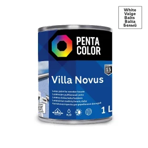 FASĀDES KRĀSA VILLA NOVUS BALTA KRĀSA 1L