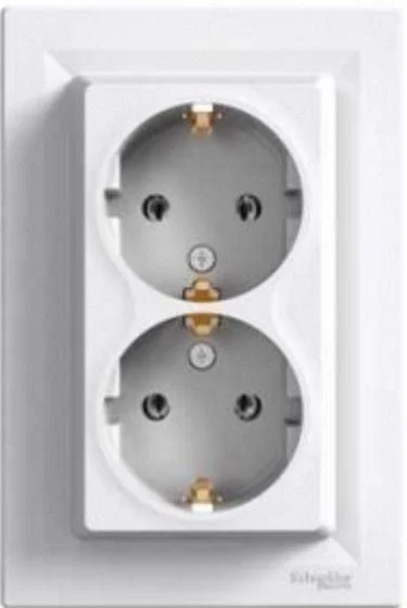 SCHNEIDER ASFORA 1+1 Z/K WHITE SOCKET