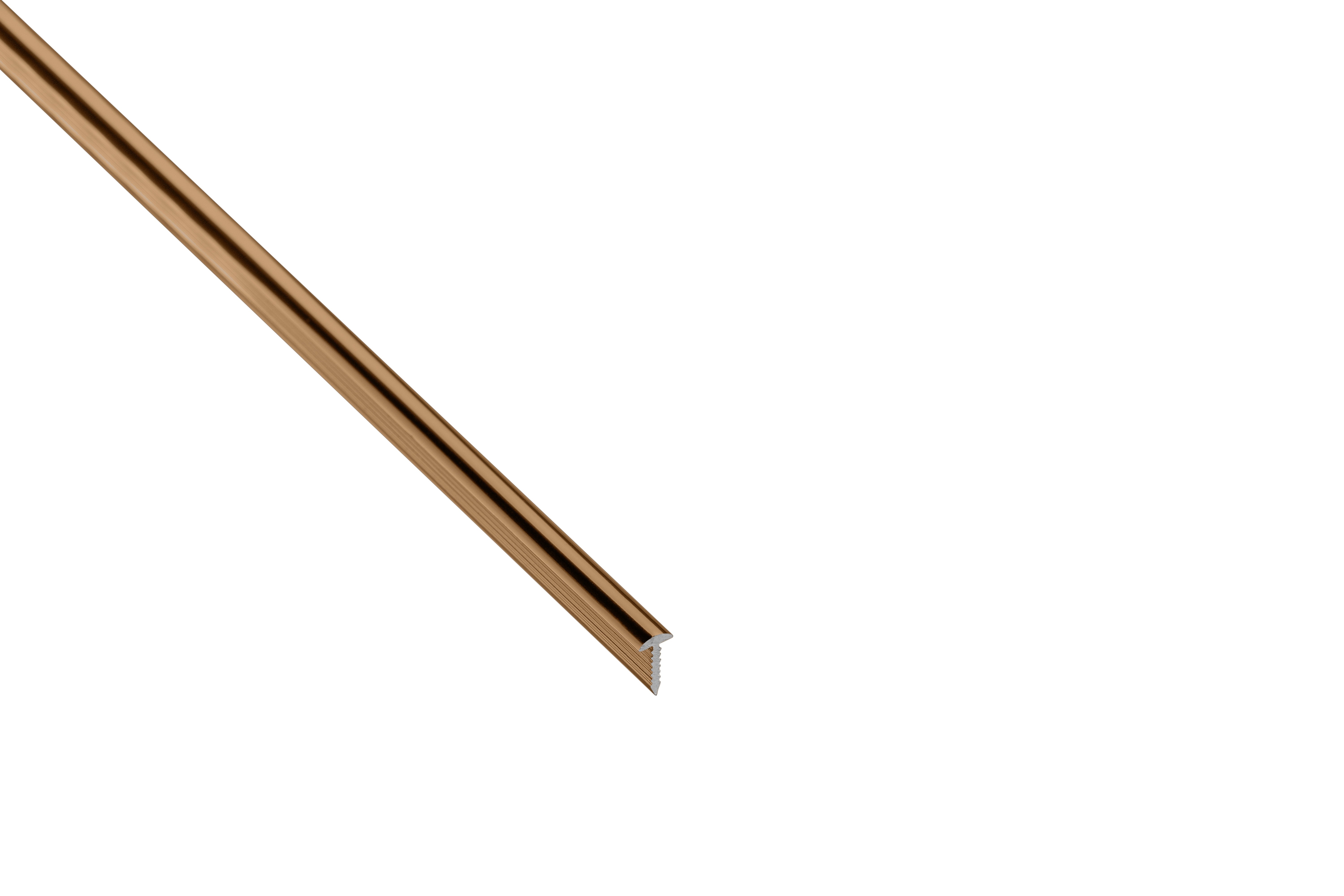 ПЛИНТУС ALUM T 6MM/2.5M POL BRO ANO GLO